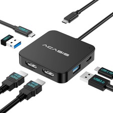 ACASIS Dual HDMI Docking Station with 100W PD Charging, 5Gbps USB-C and USB-A...
