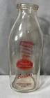 Vintage Borden’s 1 Quart Milk & Cream Glass Bottle Elsie The Cow Red Lettering.