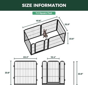 FXW Homeplus Indoor Dog Playpen - Stress-Free and Safe Play, 24 Inch 8 Panels