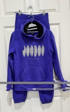 Nike Air Jordan Youth Boys Purple Pullover Hoodie Pant Set Size L 12-13y 