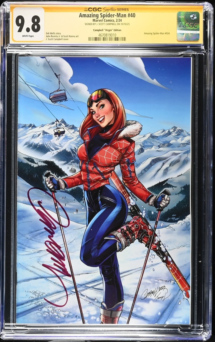 Amazing Spider-Man #40 Virgin CGC SS 9.8 signed J Scott Campbell