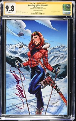 Amazing Spider-Man #40 Virgin CGC SS 9.8 signed J Scott Campbell