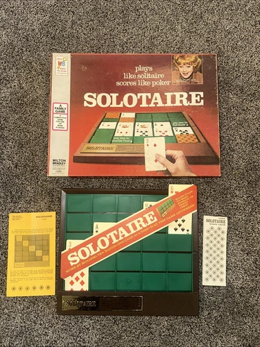 Vintage Milton Bradley Solotaire 4330 Board Game 1973 Lucille Ball Card Retro MB
