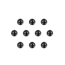 20pcs Beads 6mm Stainless Steel 2mm Hole Dia Bead for DIY Crafts Black