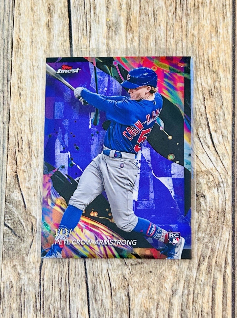 2024 Topps Finest Uncommon Pete Crow-Armstrong #104 Purple Refractor /200 (RC)