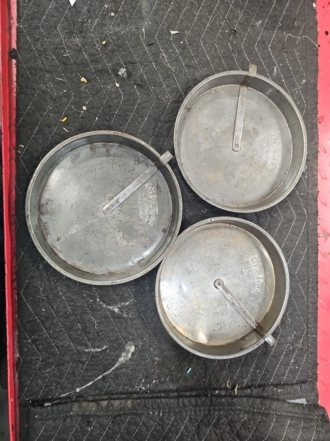 VTG BAKE KING 8" Round Cake Tins Easy Release Slider King of Bakeware Set of 3