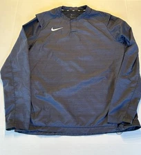 Boys Nike Stock Long Sleeve Baseball Windshirt Boy's XL Blue Black CT3869