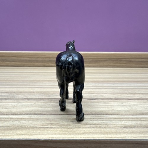 Vintage Britains Farm Clydesdale Horse Black Original Lead Figure Damaged - Picture 4 of 12