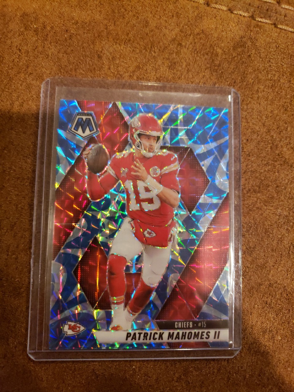 2024 Panini Mosaic - Patrick Mahomes II #106 Reactive Blue Mosaic Prizm