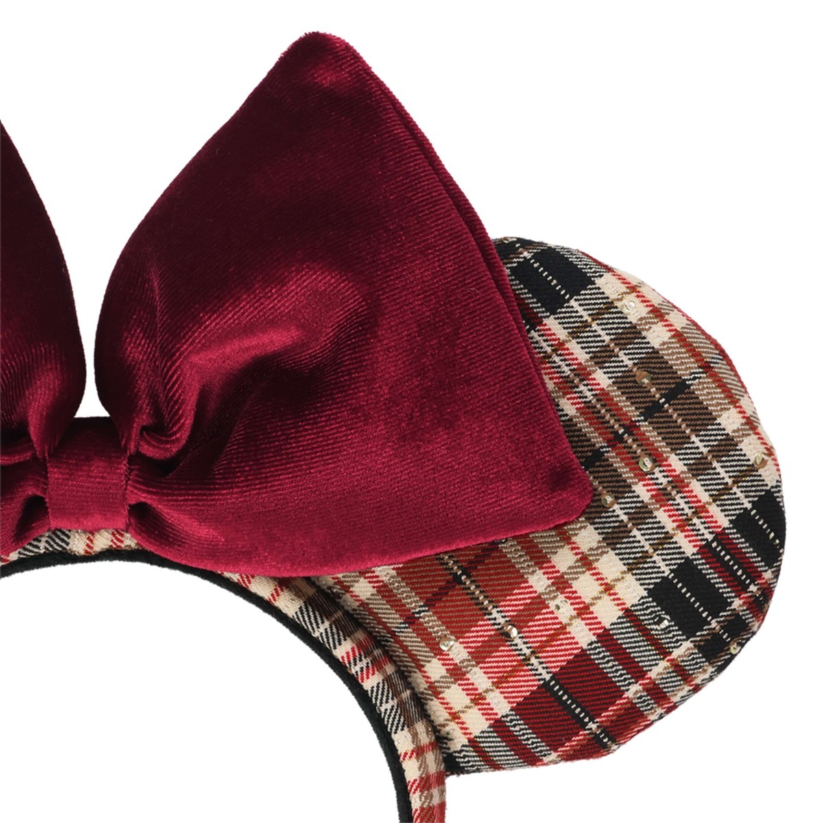NWT Tokyo Disney Plaid Brown Mickey Minnie Ears Plaid Mickey Ears - Etsy main image 2