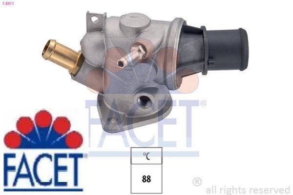 Facet 7.8411 Thermostat FüR KüHlmittel Thermostat KüHlmittel FüR Alfa Romeo-image