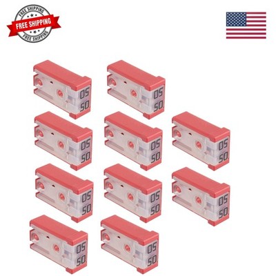 50A 32V Mini Slotted Automotive MCASE Shaped Cartridge Fuse KitPack of 10pcs,50A