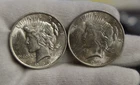 (2) 1923 US Peace Silver Dollar $1 Nice Uncs..