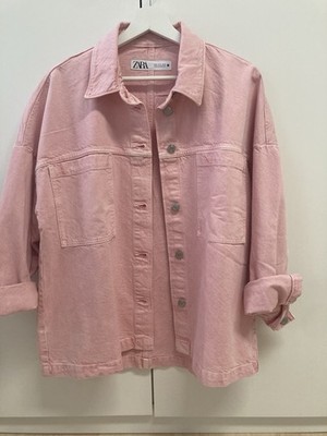 Zara oversize Jeansjacke Rosa M