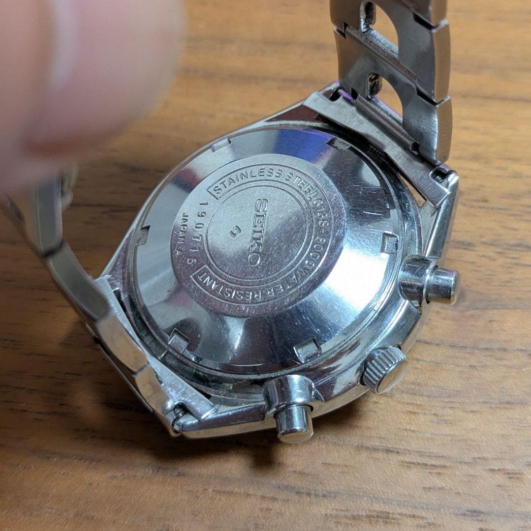 Seiko 6138-8000 Reverse Panda Chronograph Automatic Vintage 1970s JDM Day Date image 5
