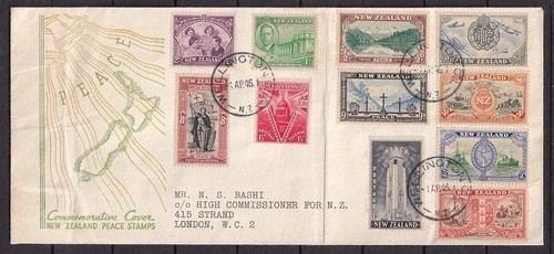 w3224/ New Zealand FDC Cover t/England 1946