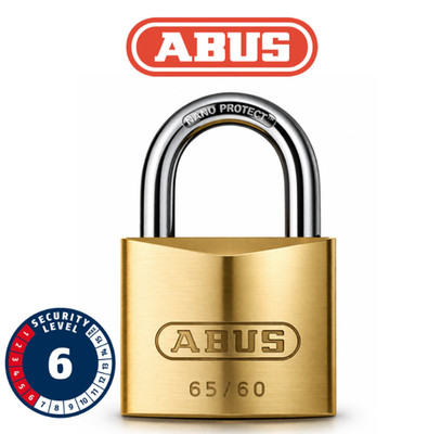 ABUS Vorhängeschloss 65/50 Nano Protect 50mm Messing Schloss Sicherheitslevel 6