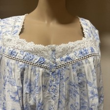Eileen West nightgown Medium 100 Cotton Lawn With Pockets Long 49