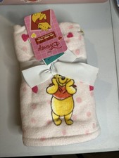 2 Pack Disney Winnie The Pooh Piglet Valentines Hearts Bath Hand Towels 16 X 26
