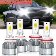 For Dodge Ram 1500 2500 3500 2009-2023 LED Headlight High Low Bulbs Kit 6000K