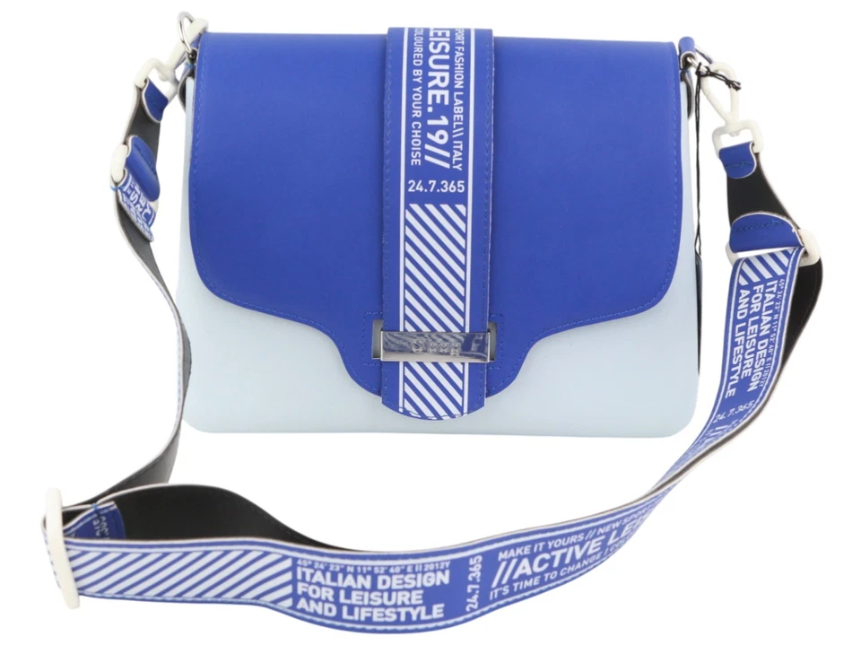 O Bag Glam Donna Borsa OS Blu con Motivo Cinghia Regolabile Fermaglio Logo - Immagine 2 di 4