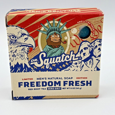 Dr. Squatch Freedom Fresh USA EXCLUSIVE Limited Edition Natural Soap  5oz
