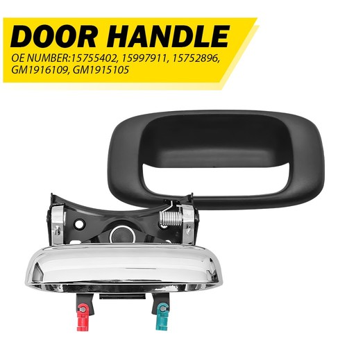 Cadran De Poignée De Hayon Pour Chevrolet Silverado 1500 1999-2006 - Noir