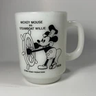 VTG Milk Glass Pepsi Collector Series Mickey Mouse Steamboat Willie - 4" Cup Mug