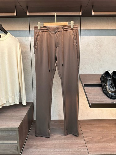Tom Ford Elastic Drawstring Casual Pants Brown