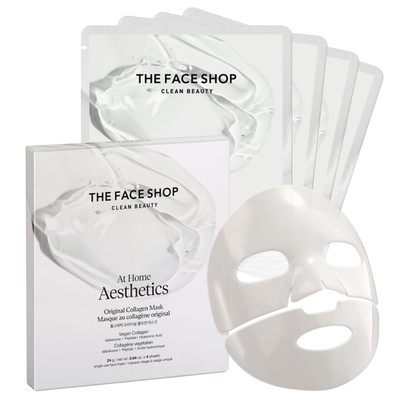 New Vegan Collagen Face Mask 4EA   Korean Glass Skin, Peptide Hydrogel, Fast Shi