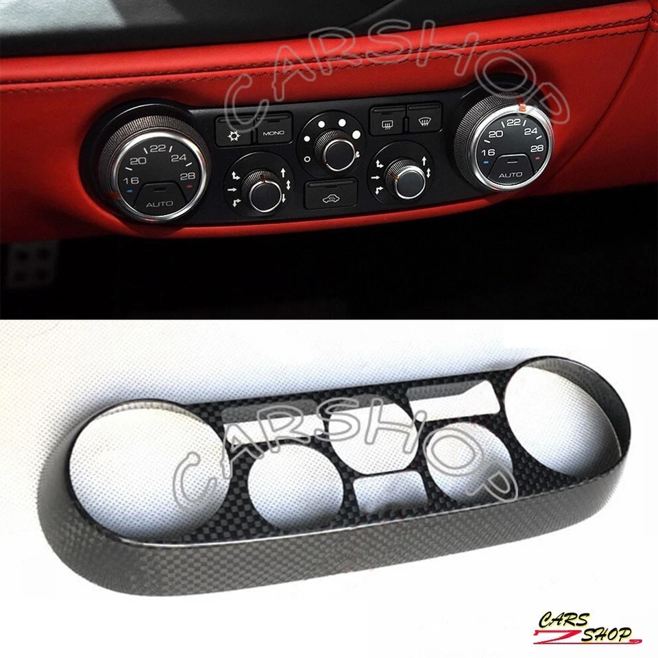 Dry Carbon Fiber Interior AC Console Panel Cover Trim For Ferrari 488 GTB Spider - Image 3 of 4