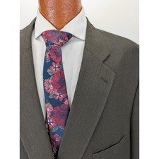 Oak Hill Mens Brown Herringbone Two Button Blazer Sport Coat Size 54XL