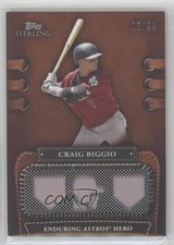 2010 Topps Sterling Legendary Leather Relics Triple 13/25 Craig Biggio HOF fo7