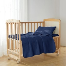 3-Piece Toddler Bedding Set   Soft Breathable All-Season Quilt and Coverlet for