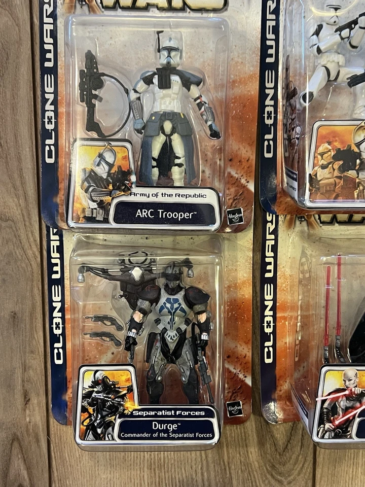 Lote de 7 bonecos de ação 2003 Star Wars Clone Wars novo em folha Droid Army - Imagem 3 de 4