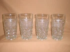 VTG "WEXFORD" ANCHOR HOCKING - USA - 5.5" TUMBLERS - 10 oz - SET OF 4