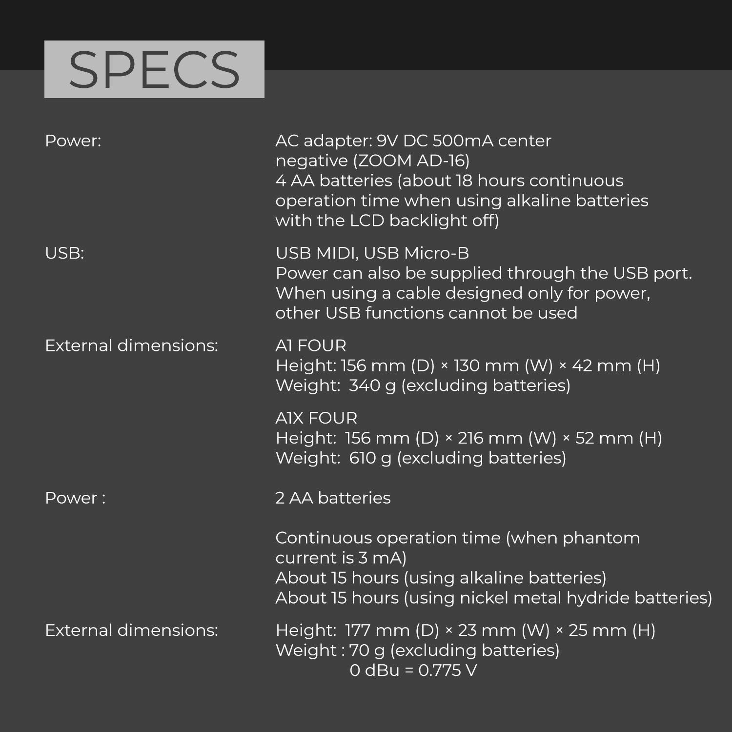 ZOOM Zoom A1X FOUR multi-effector multi-effects processor with pedal