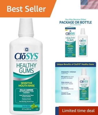 Healthy Gums Mouthwash 32 Fl Oz, Antiplaque, Anti-Gingivitis Mouthwash, Non-B...