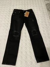 NWT Boys Appaman Black Skinny Leg Jeans 7