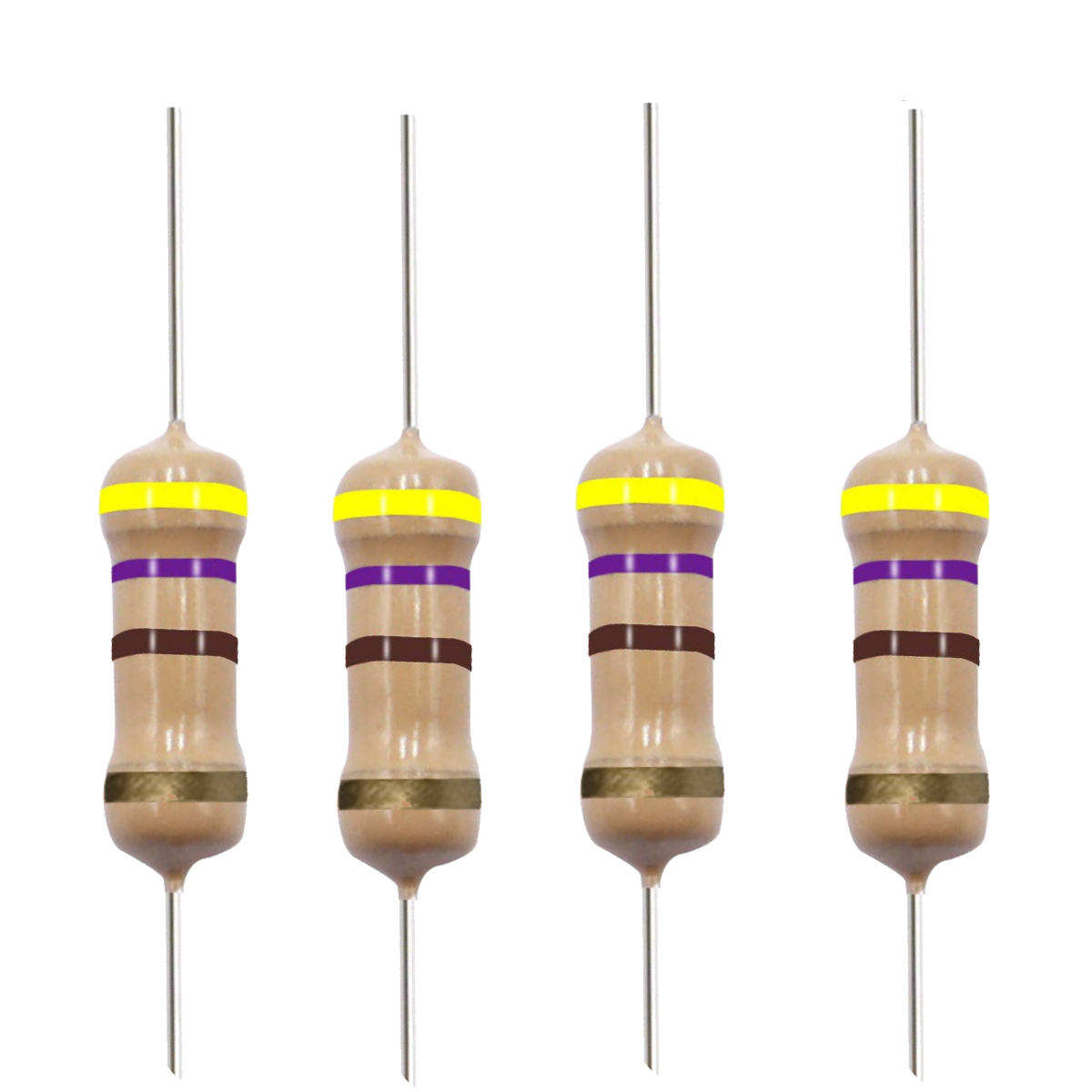 10x Résistance Carbone 1w - 12kohm - 5% - Royal OHM - 168res355