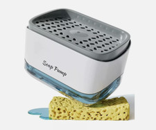 Dishwasher Liquid Kitchen Liquid Soap Pump Dispenser 2 in1 ABS Sponge Holder