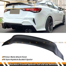 FOR 2020-2025 NISSAN SENTRA R STYLE MATT BLACK HIGH KICK DUCKBILL TRUNK SPOILER