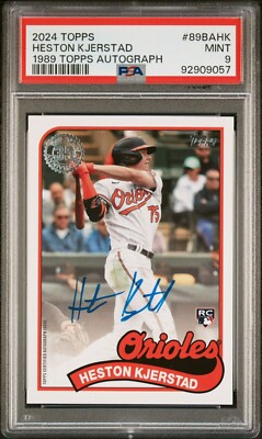 Heston Kjerstad 2024 Topps Auto #89BAHK RC PSA 9 MINT - Baltimore 