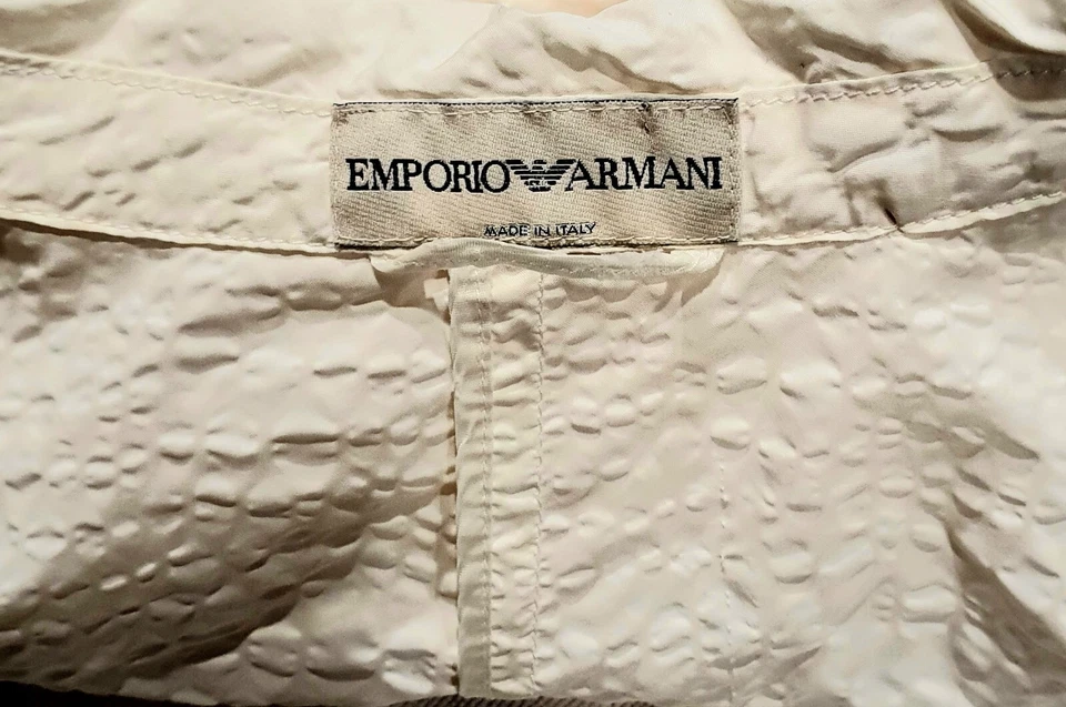 Blusa Emporio Armani 100% Seda Crepé Aplastado Manga Larga Talla L Hecha en Italia Foto 2 de 4