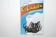 gamakatsu octopus circle hook size 1/0 25 per pack # 208411-25 value pack hooks