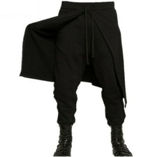 Pantaloni Harem Uomini Punk Gotico Steampunk Casual Ampi Con Vita Elastico