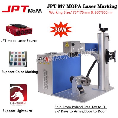 30W JPT M7 Mopa Fiber Laser Marking Machine For Metal Cutting Engraving Ezcad 2