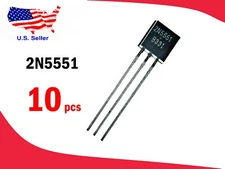 2N5551 (10 pcs) TO-92 BJT Pre Amp Transistor - Free & Fast ship.