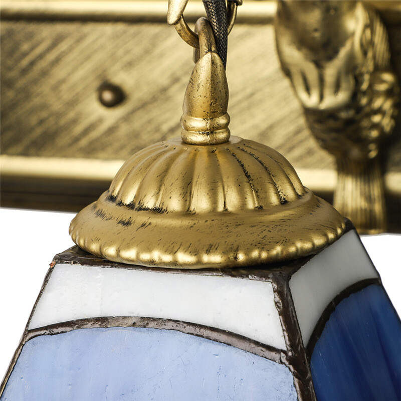 Tiffany Victorian Style Wall Sconces Stained Glass Bathroom Vanity ...