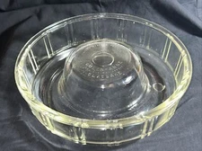 1940's Glass Queen Anne Glasbake Jell-O Mold Bundt Cake Baking Pan Dish